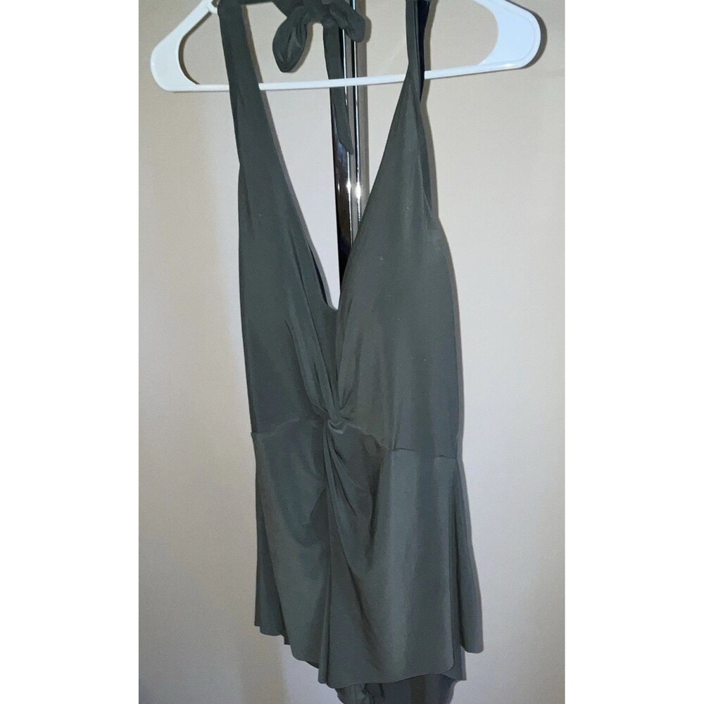 MAGICSUIT Women’s Solid Green Halter One-Piece Swimsuit Dress Size 16 Regular